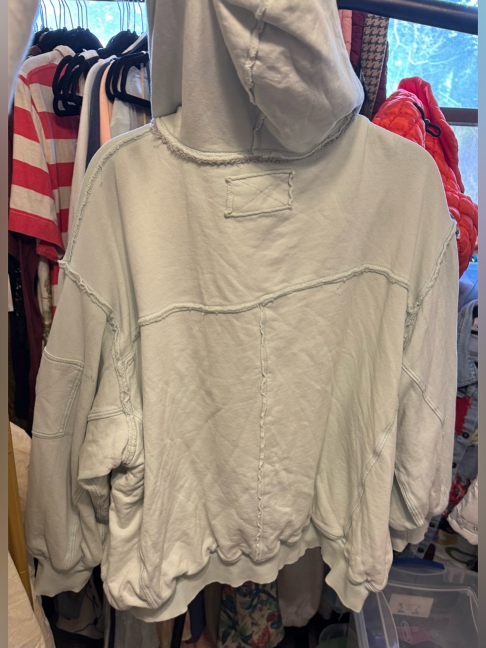 NWOT We The Free By Your Side Lined Hoodie-Opal Blue Mint XL - Picture 14 of 16